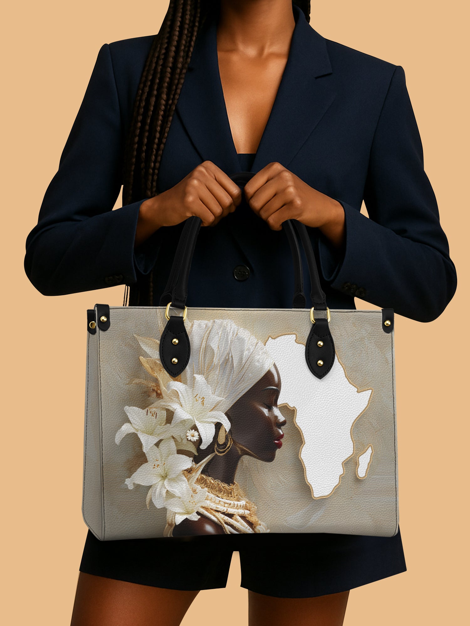 African Brilliance Premium Leather Handbag QR0XD536