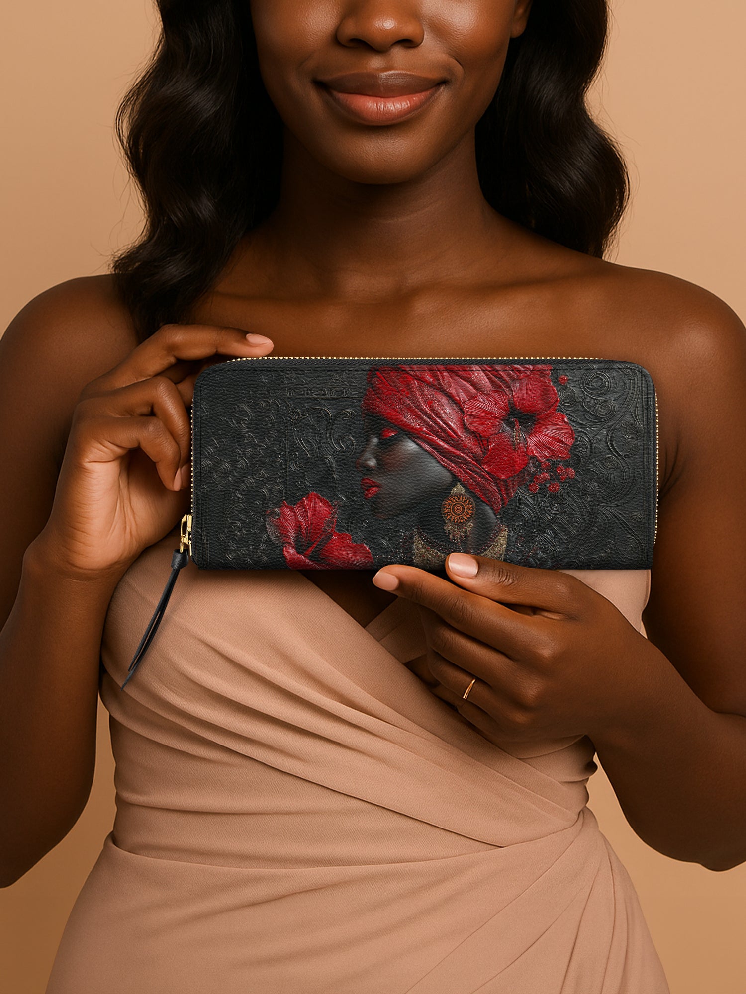 Hibiscus Empress Slimline Zippy Wallet QR0XD306