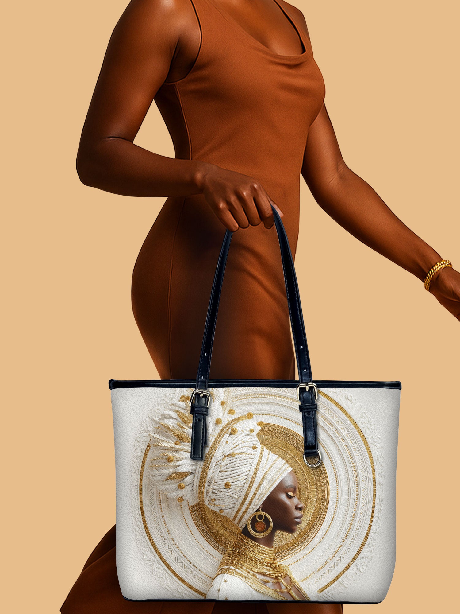 Regal Spirit Rising Leather Bucket Bag QR0TV201