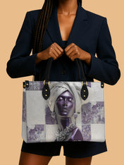 Amethyst Crown Premium Leather Handbag QR0TD436
