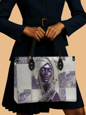 Amethyst Crown Premium Leather Handbag QR0TD436