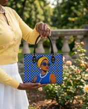 Blue Gold Legacy Premium Leather Handbag QR0TV286