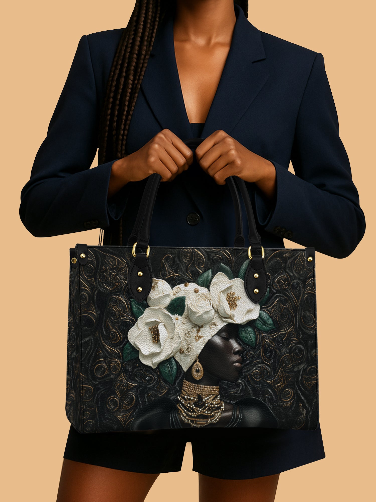 Cherokee Rose Aura Premium Leather Handbag QR0XD289