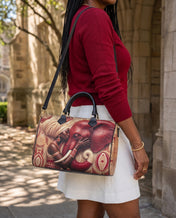 Walk in Strength Leather Boston Bag QR0XD300