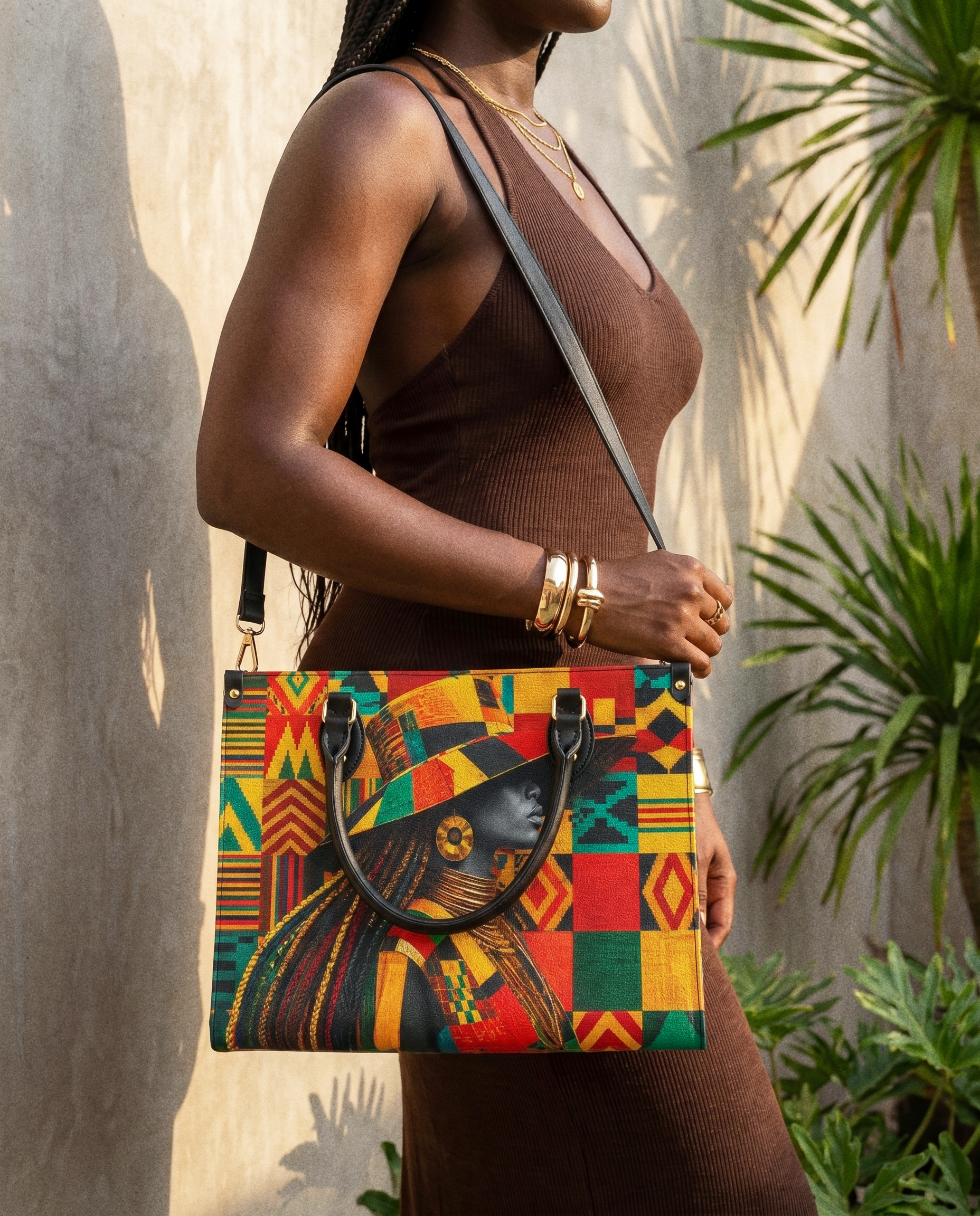 Kente Sovereign Premium Leather Handbag QR0TV276