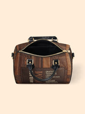 Black Mom Essence Leather Boston Bag QR0TV272