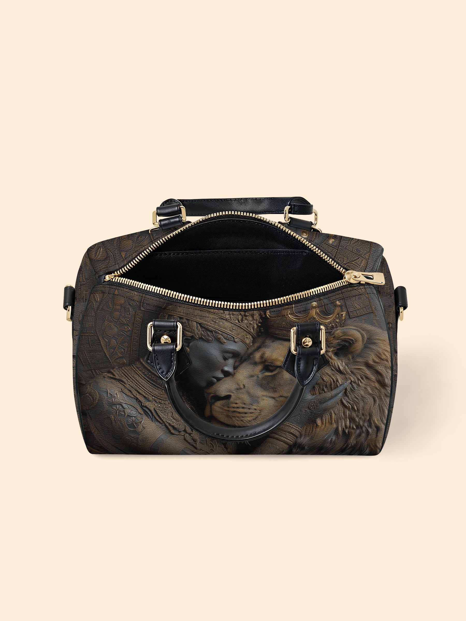 Desert Empress Leather Boston Bag QR0HH148