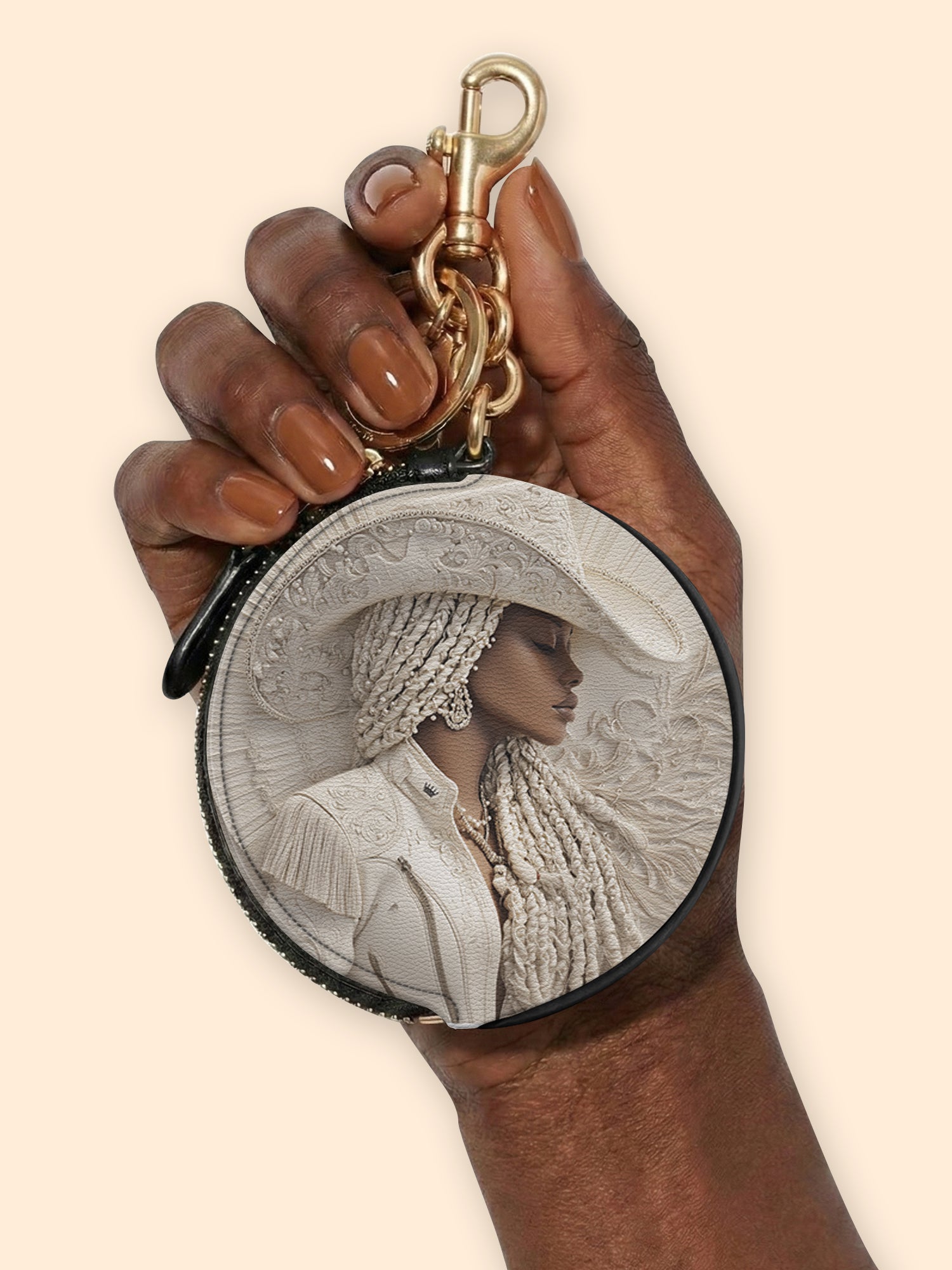 Wild Honey Circular Coin Pouch Bag Charm QR0TD447