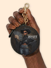 Color Strong Circular Coin Pouch Bag Charm QR0XD228