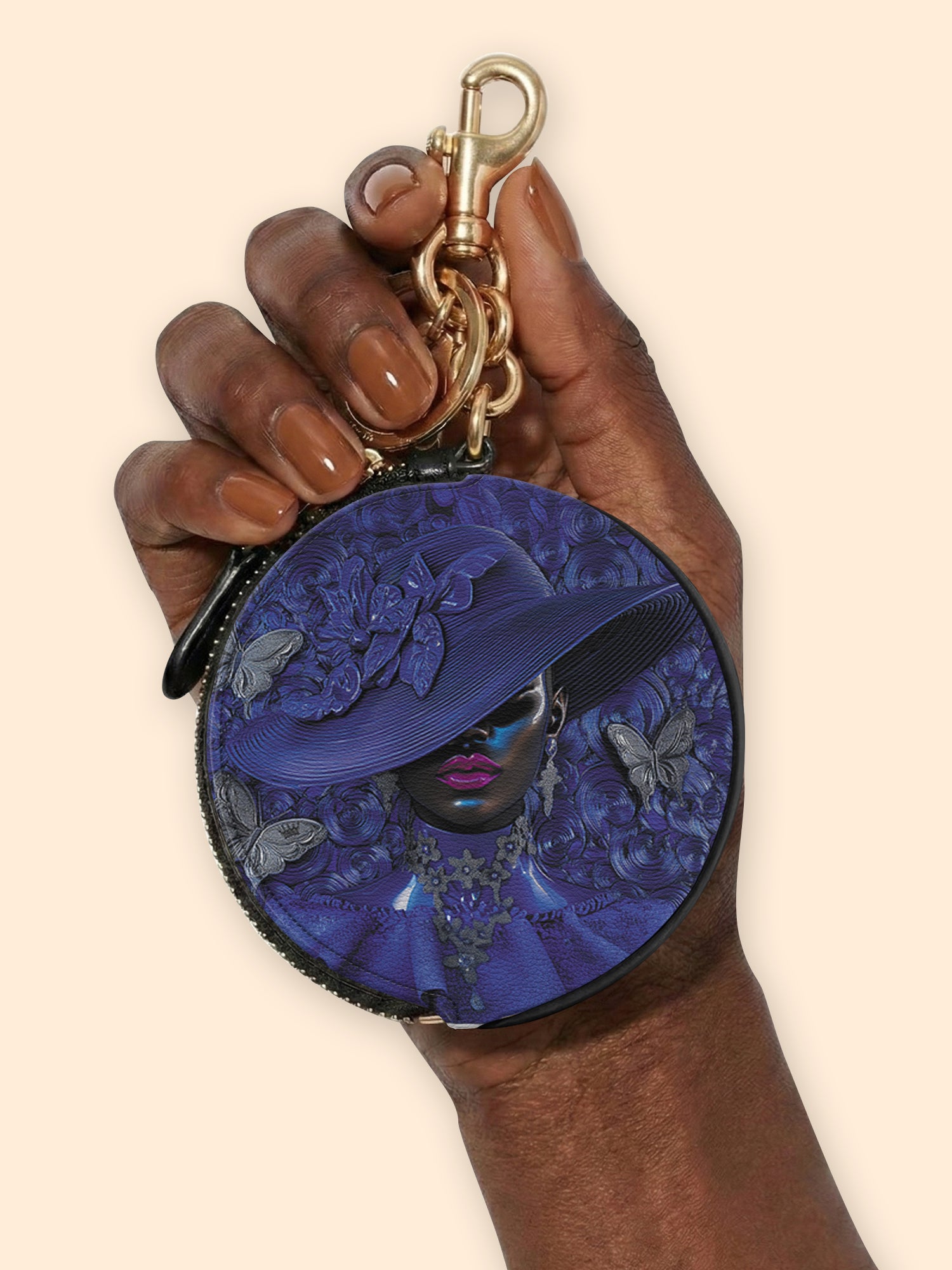 Faithful Halo Circular Coin Pouch Bag Charm QR0XD643