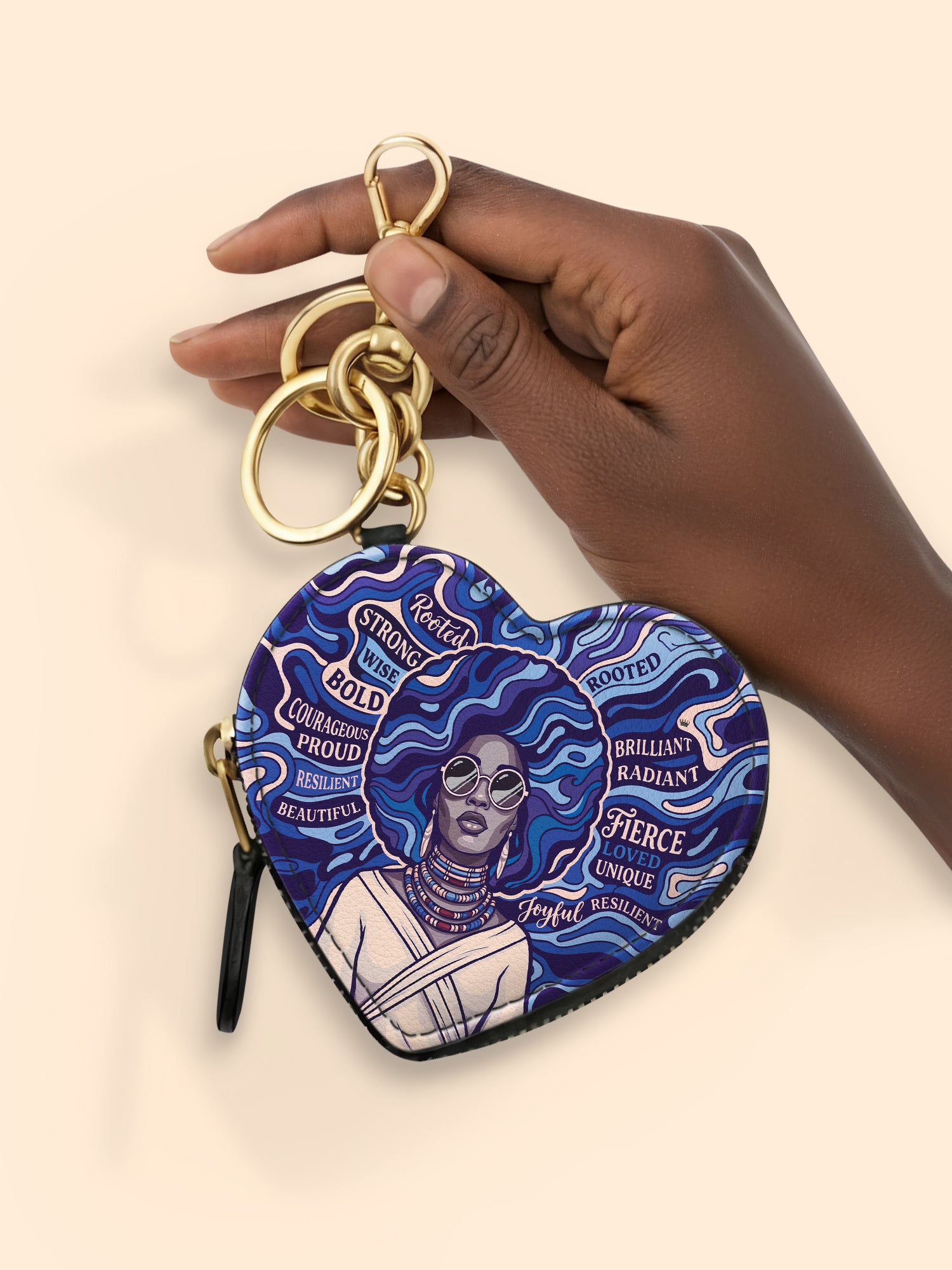 Astro Soul Heart Coin Pouch Bag Charm QR0XD858