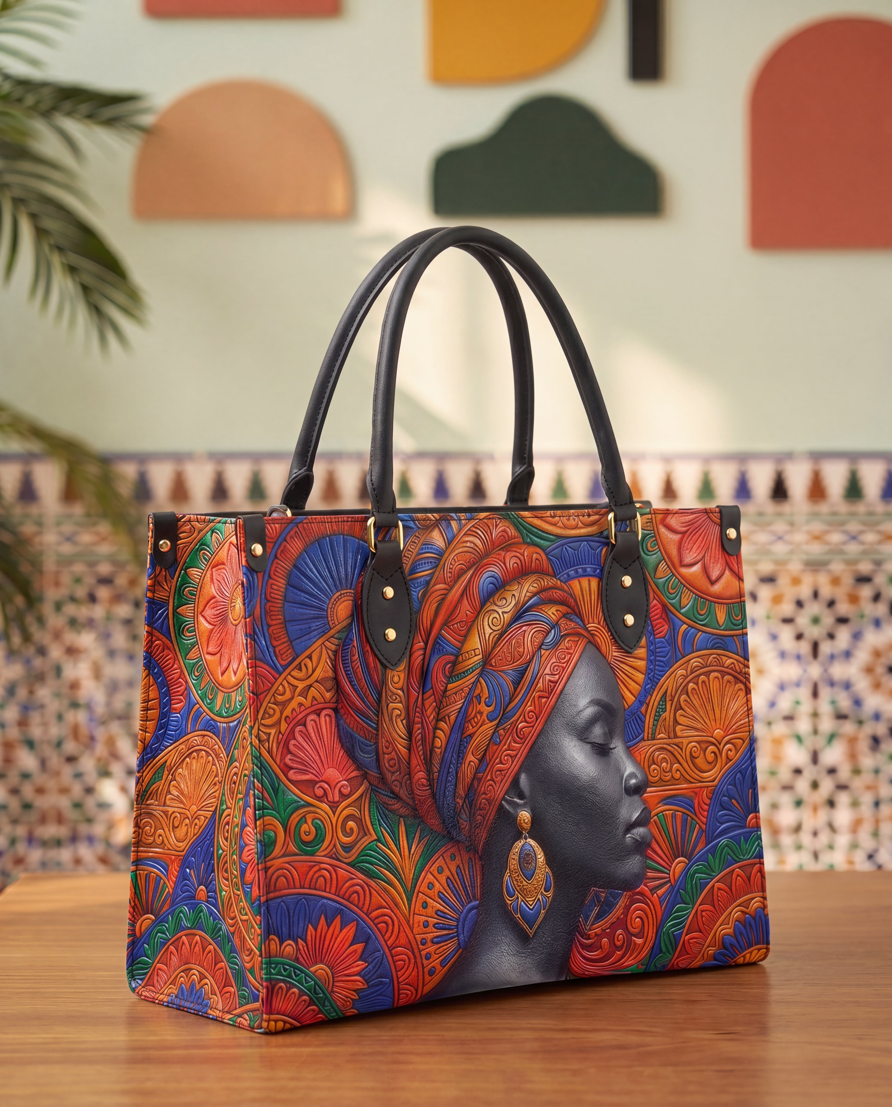 Ancestral Veil Premium Leather Handbag QR0TD701