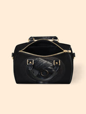 Pure Ebony Leather Boston Bag QR0TD287