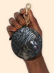 Afri Jewel Circular Coin Pouch Bag Charm QR0XD459