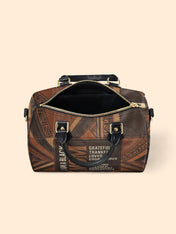 Black Mom Pride Leather Boston Bag QR0TV273