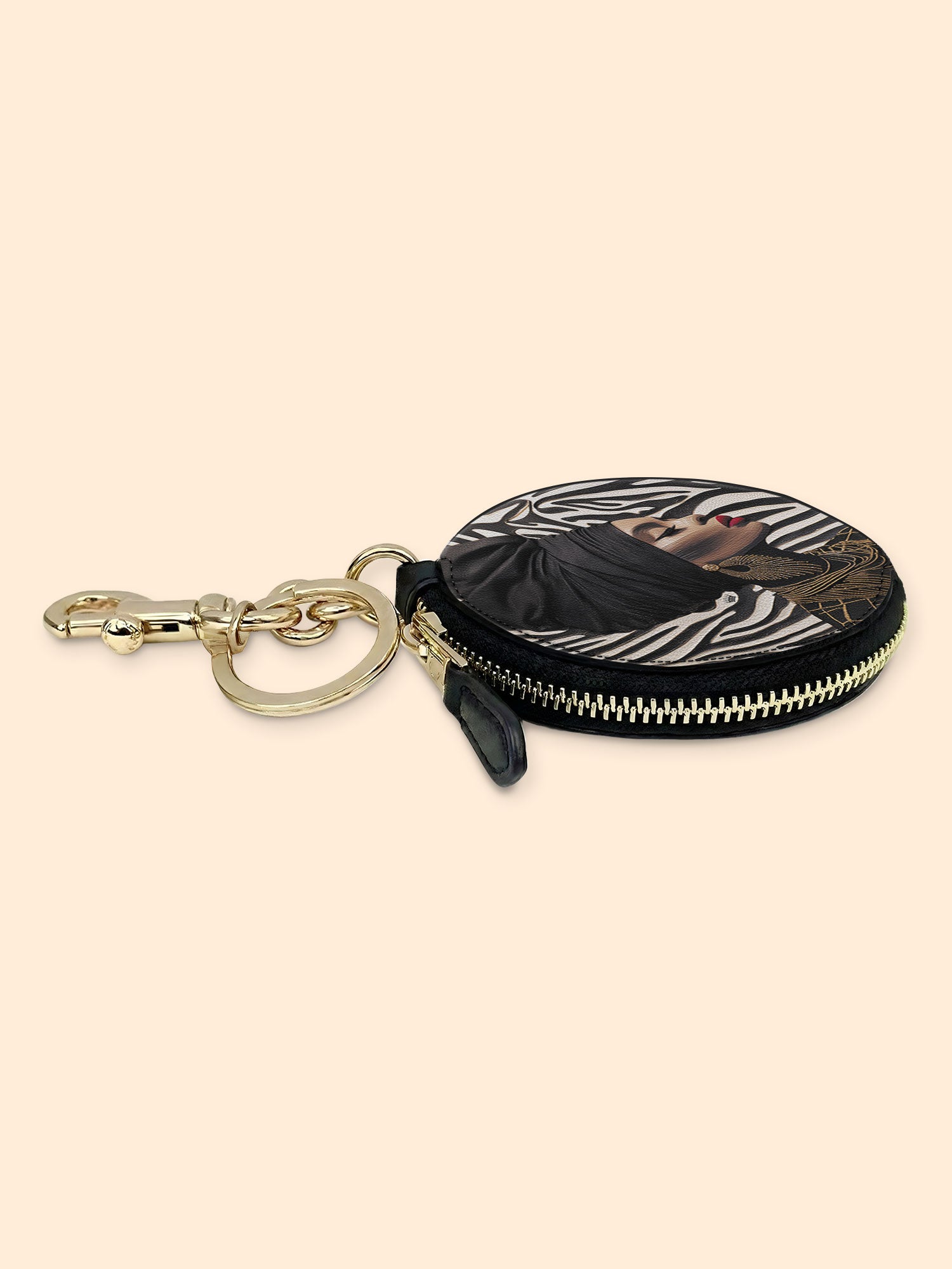Wild Grace Circular Coin Pouch Bag Charm QR0TV134