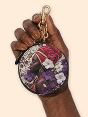 Violet Season Circular Coin Pouch Bag Charm QR0XD200