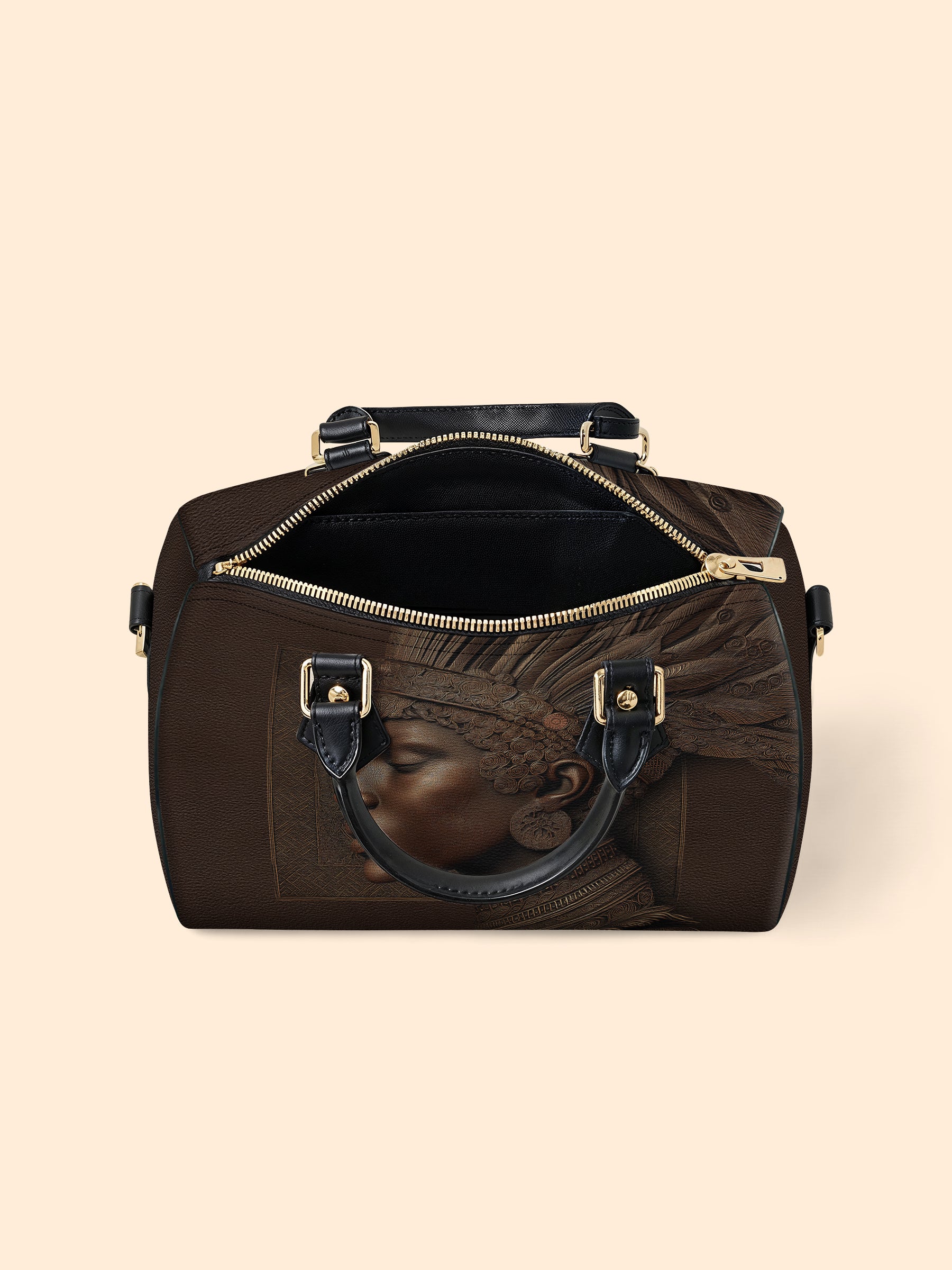 Back To Africa V1 Leather Boston Bag QR0XD730
