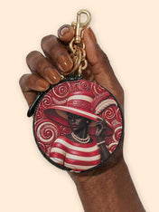 Anointed in Crimson Circular Coin Pouch Bag Charm QR0XD100