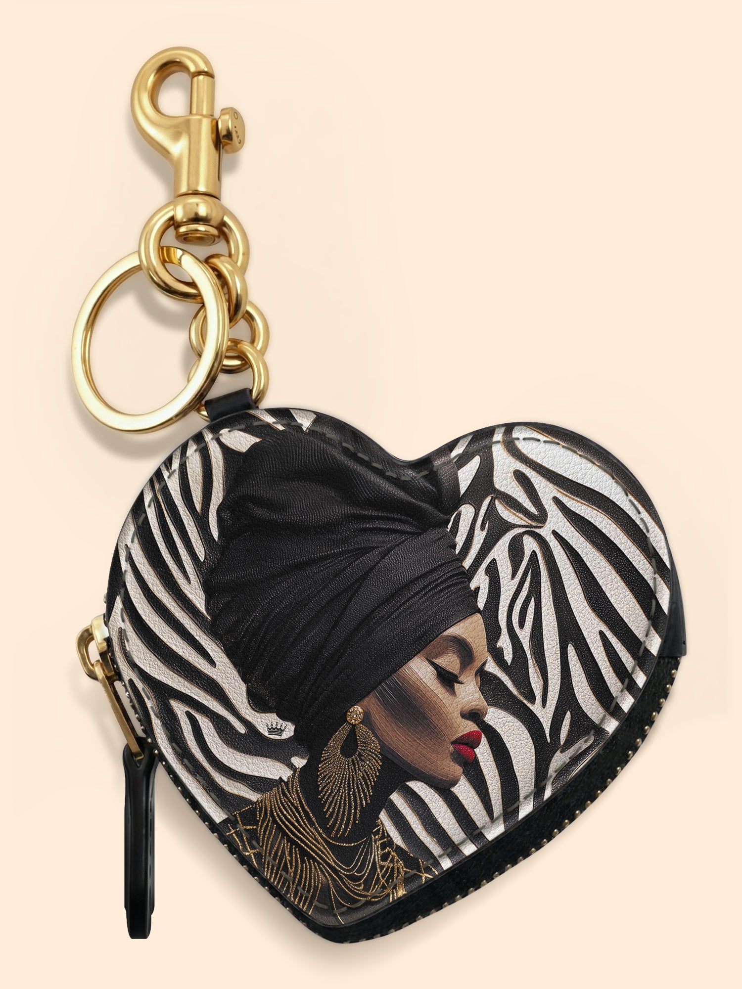 Wild Grace Heart Coin Pouch Bag Charm QR0TV134