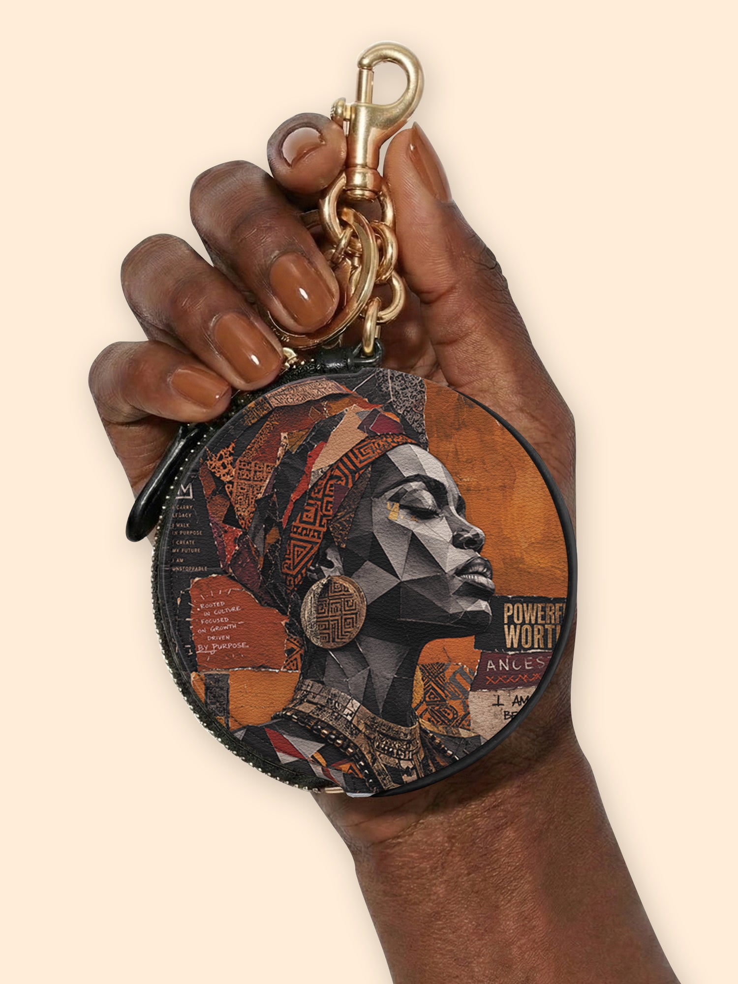 Unstoppable Soul Circular Coin Pouch Bag Charm QR0HH211