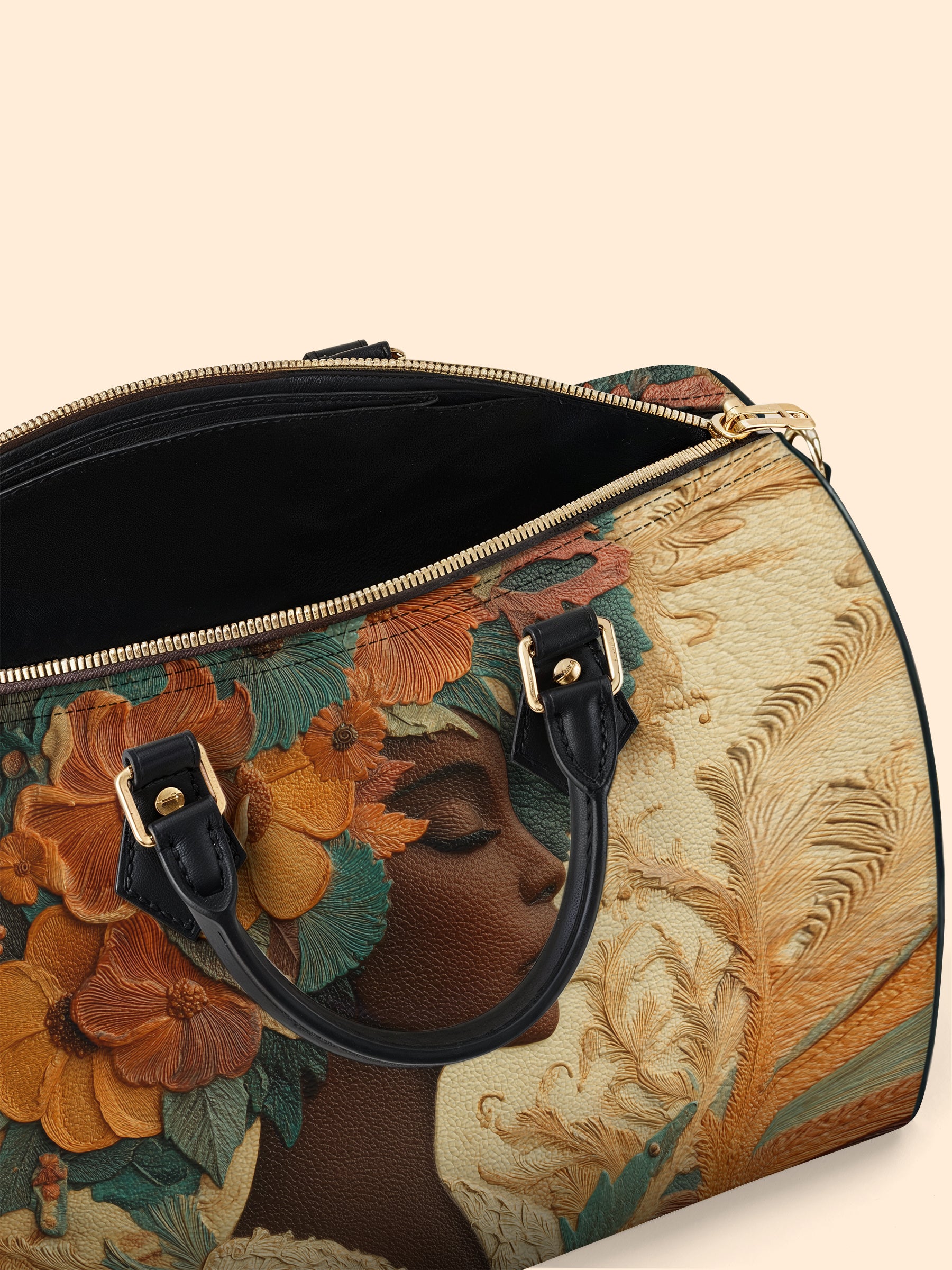 Blossom Divinity Leather Boston Bag QR0HH070