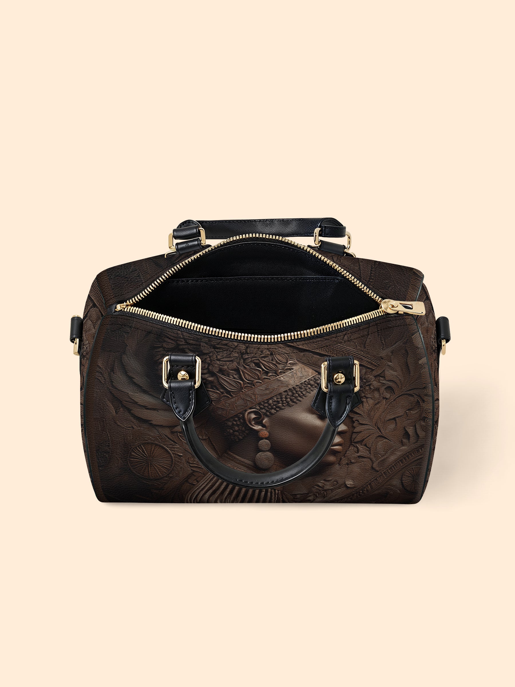 Back To Africa V2 Leather Boston Bag QR0XD731