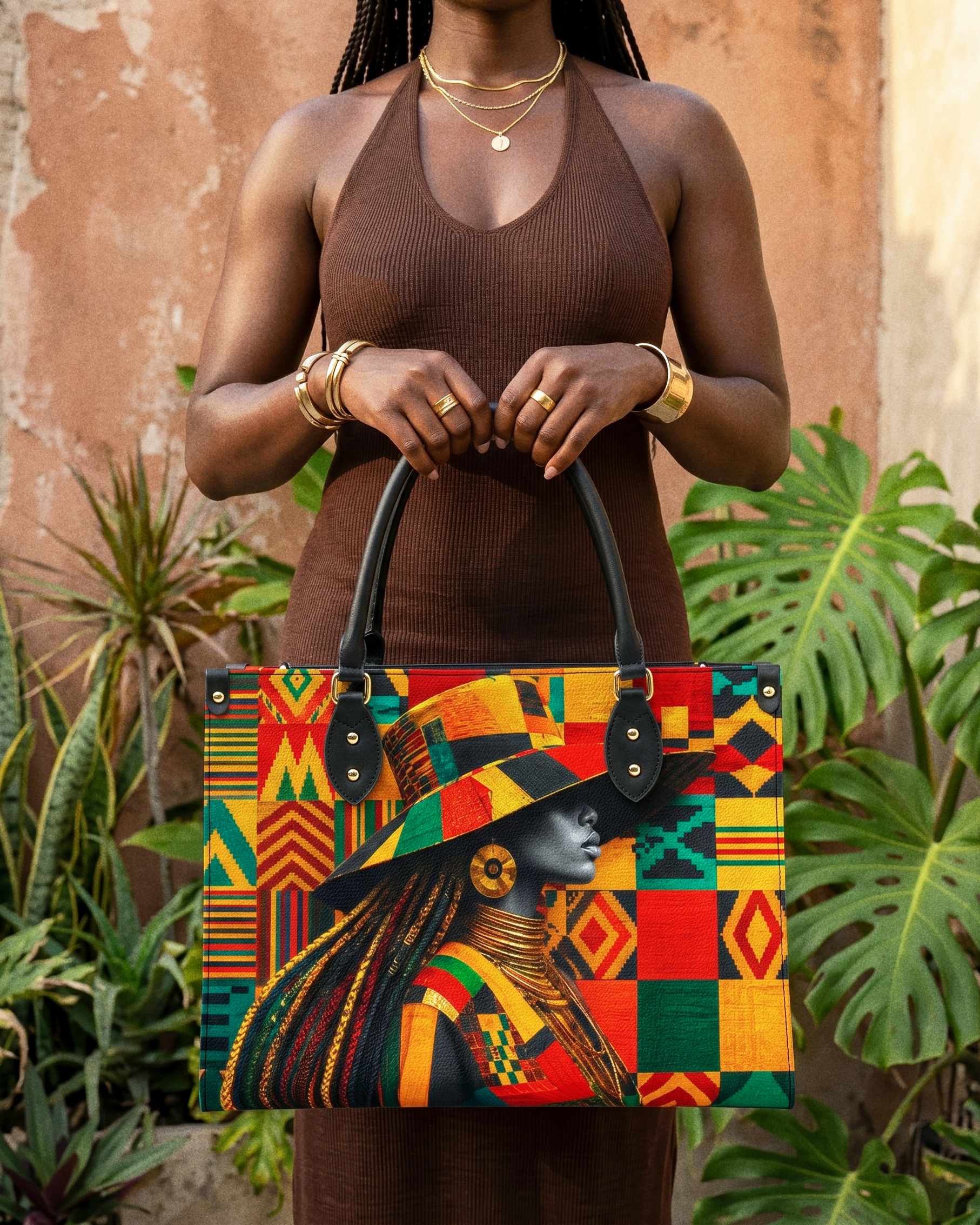 Kente Sovereign Premium Leather Handbag QR0TV276