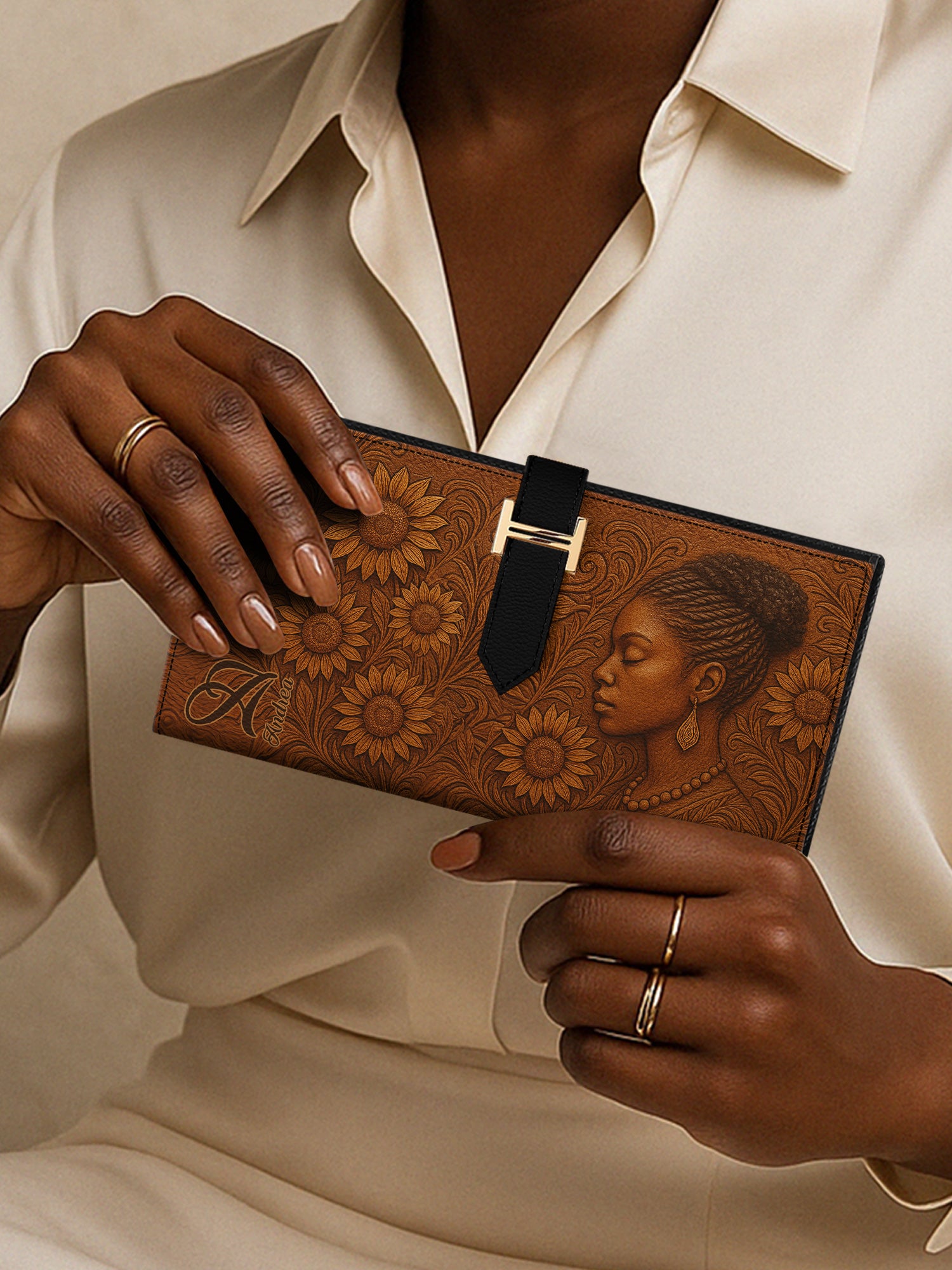 Luminous Shades Tab Closure Wallet