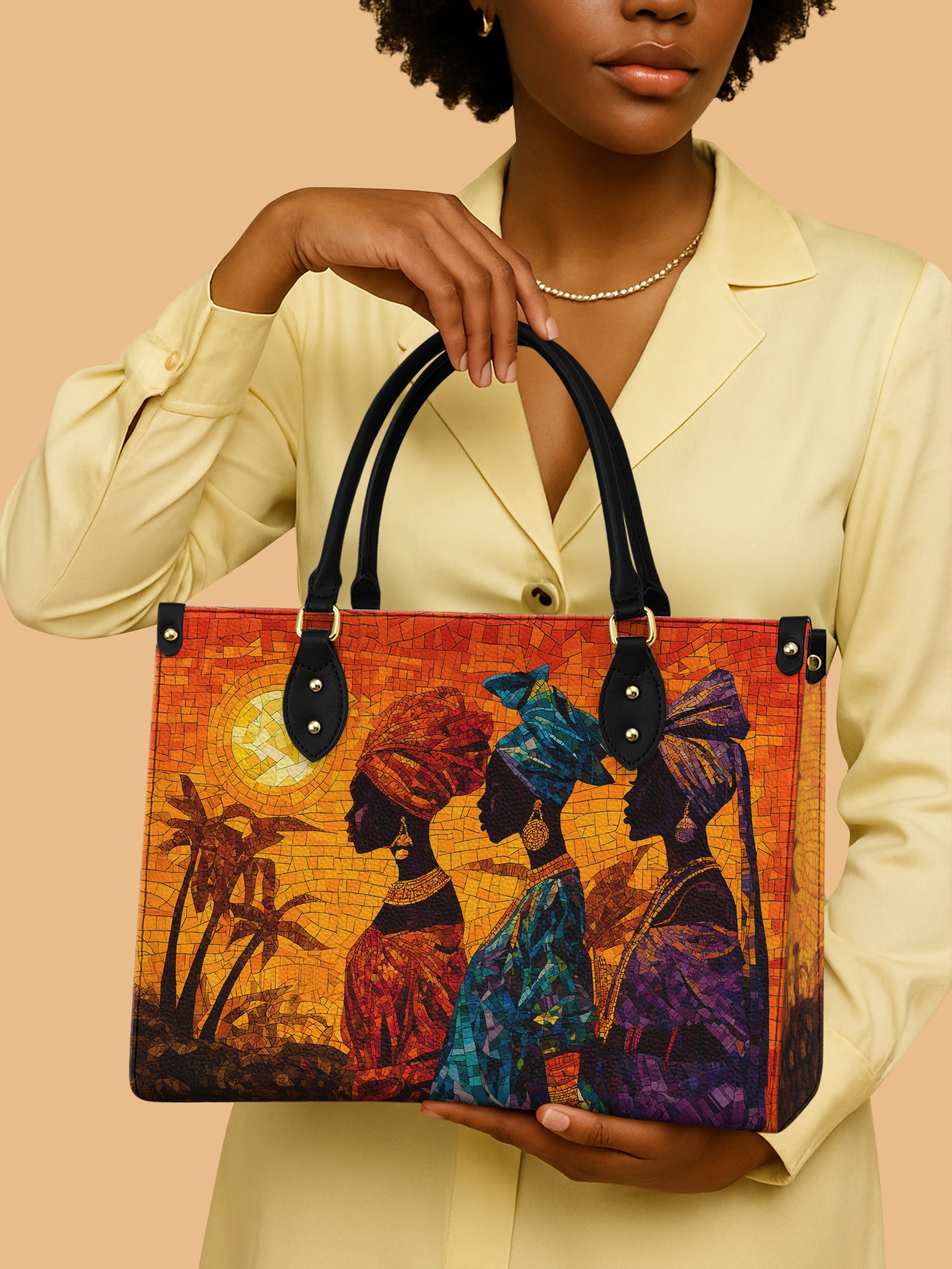 Golden Sisters Premium Leather Handbag QR0TD089