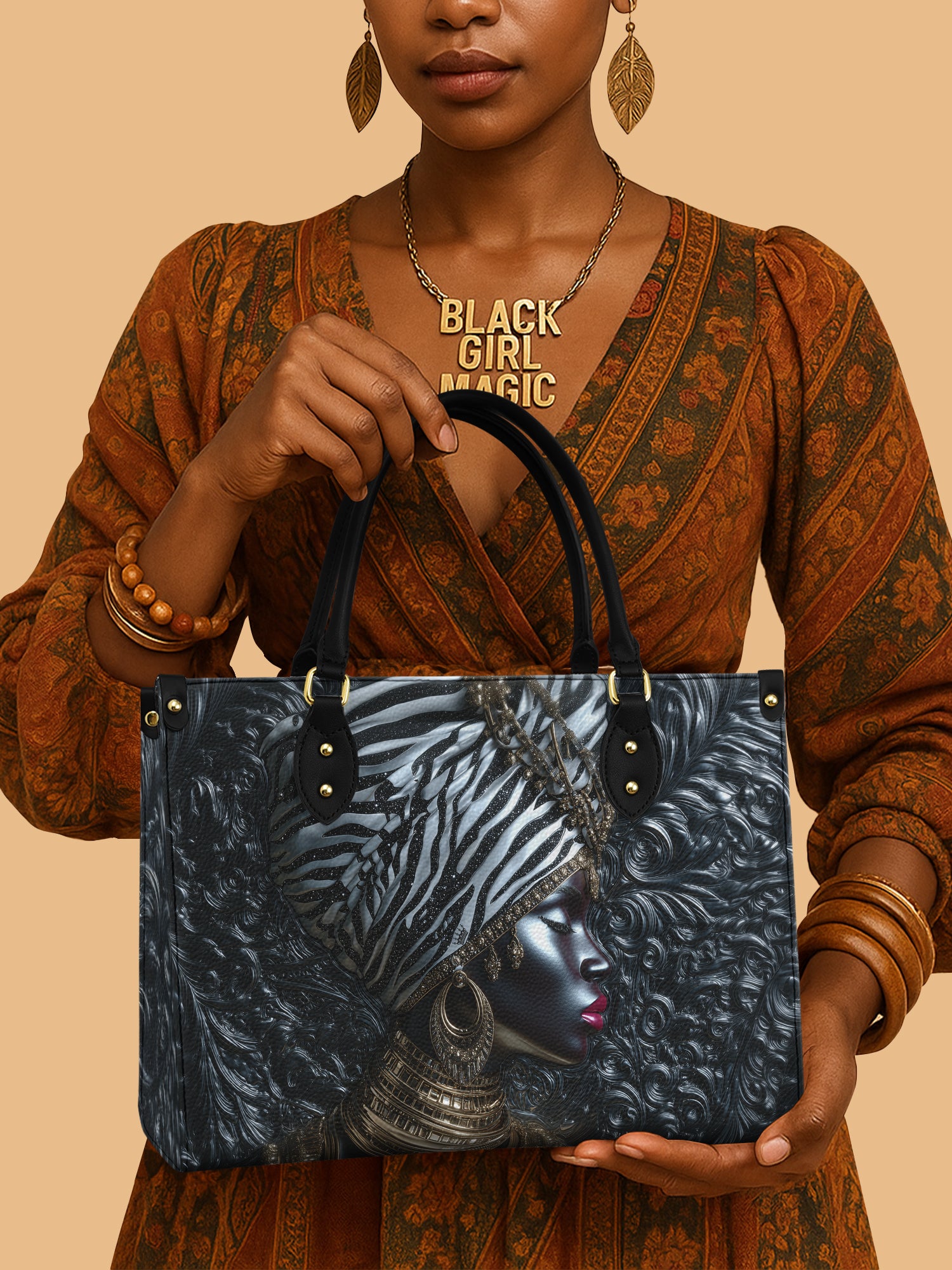 Afri Jewel Premium Leather Handbag QR0XD459