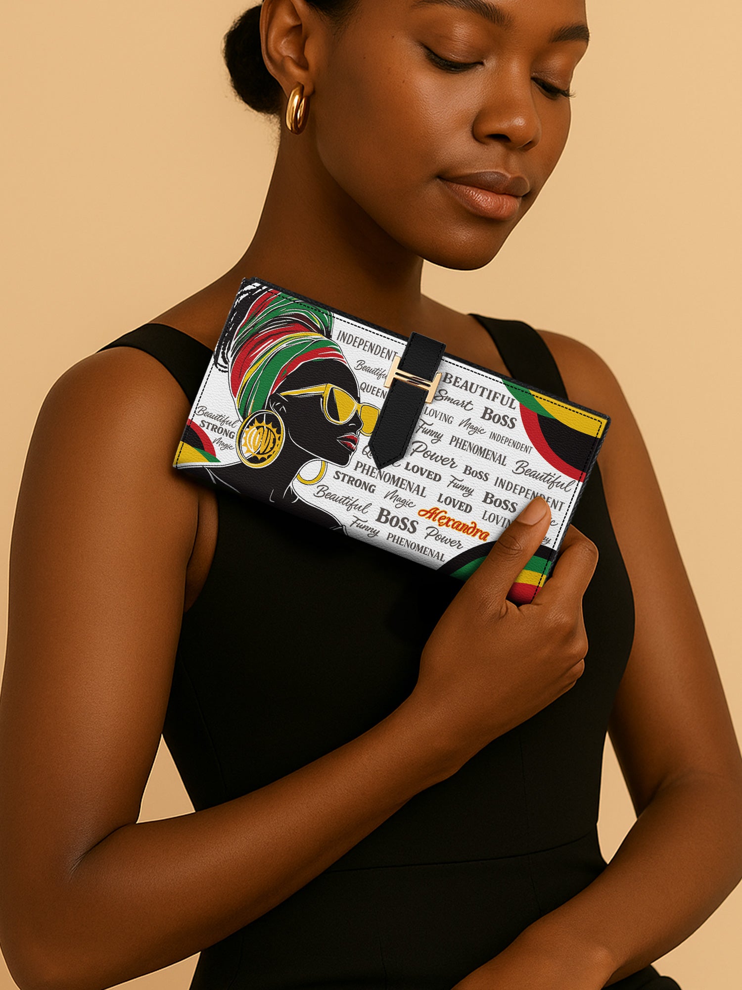 Phenomenal Woman Tab Closure Wallet