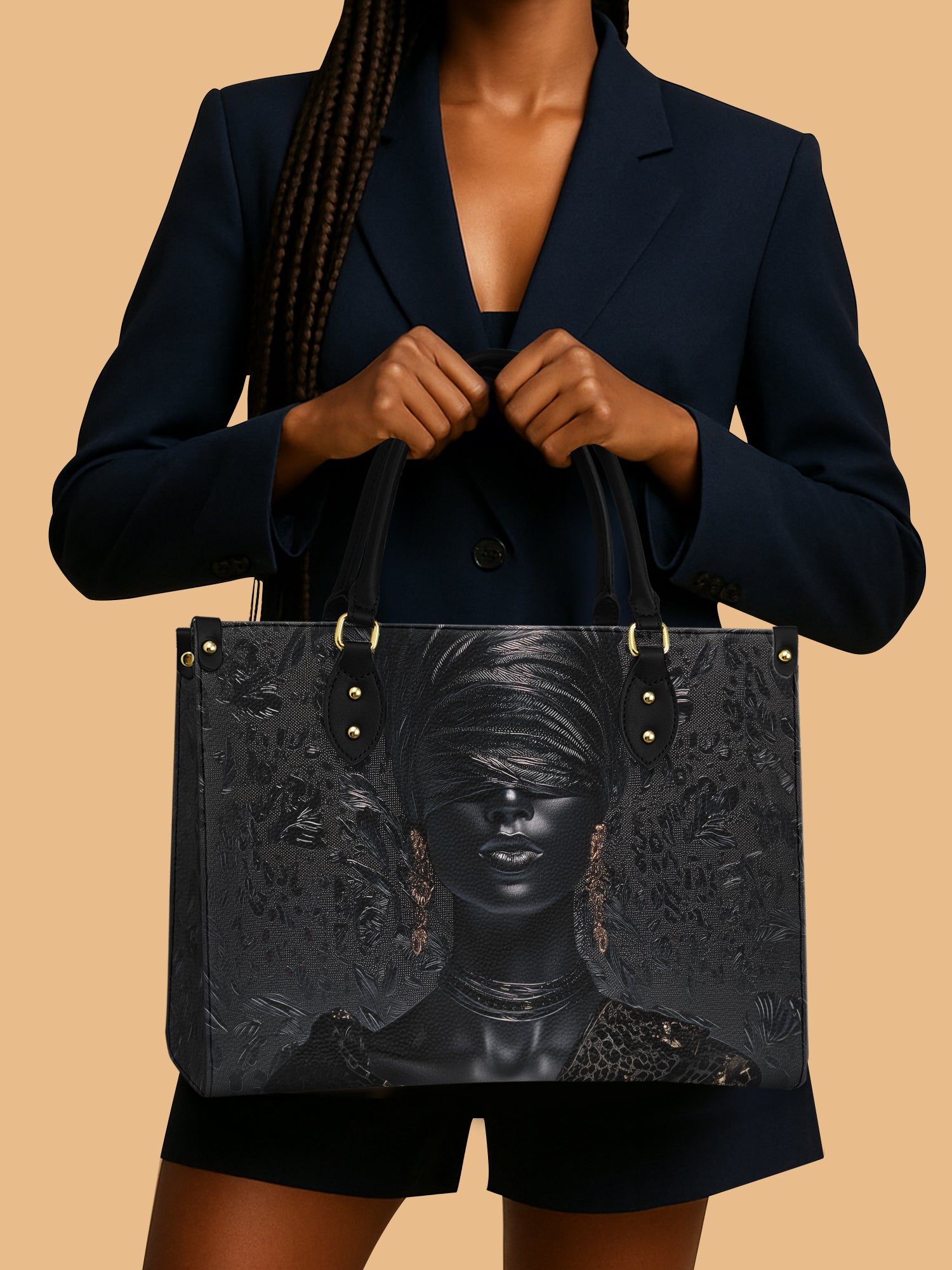 Noir Force Premium Leather Handbag QR0XD507