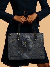 Midnight Bloom Premium Leather Handbag QR0TV146