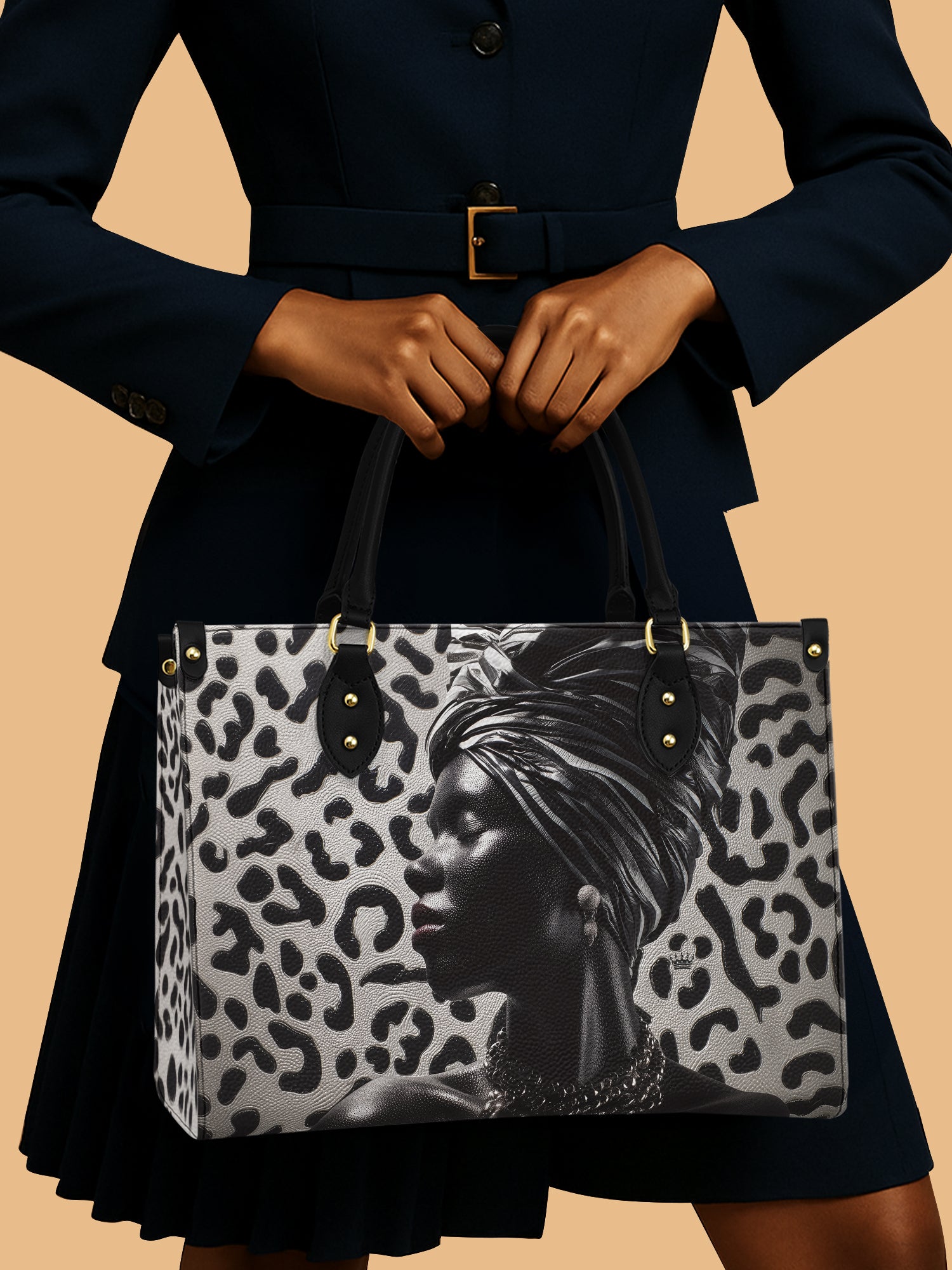 Ardora Leopard Premium Leather Handbag QR0XD464