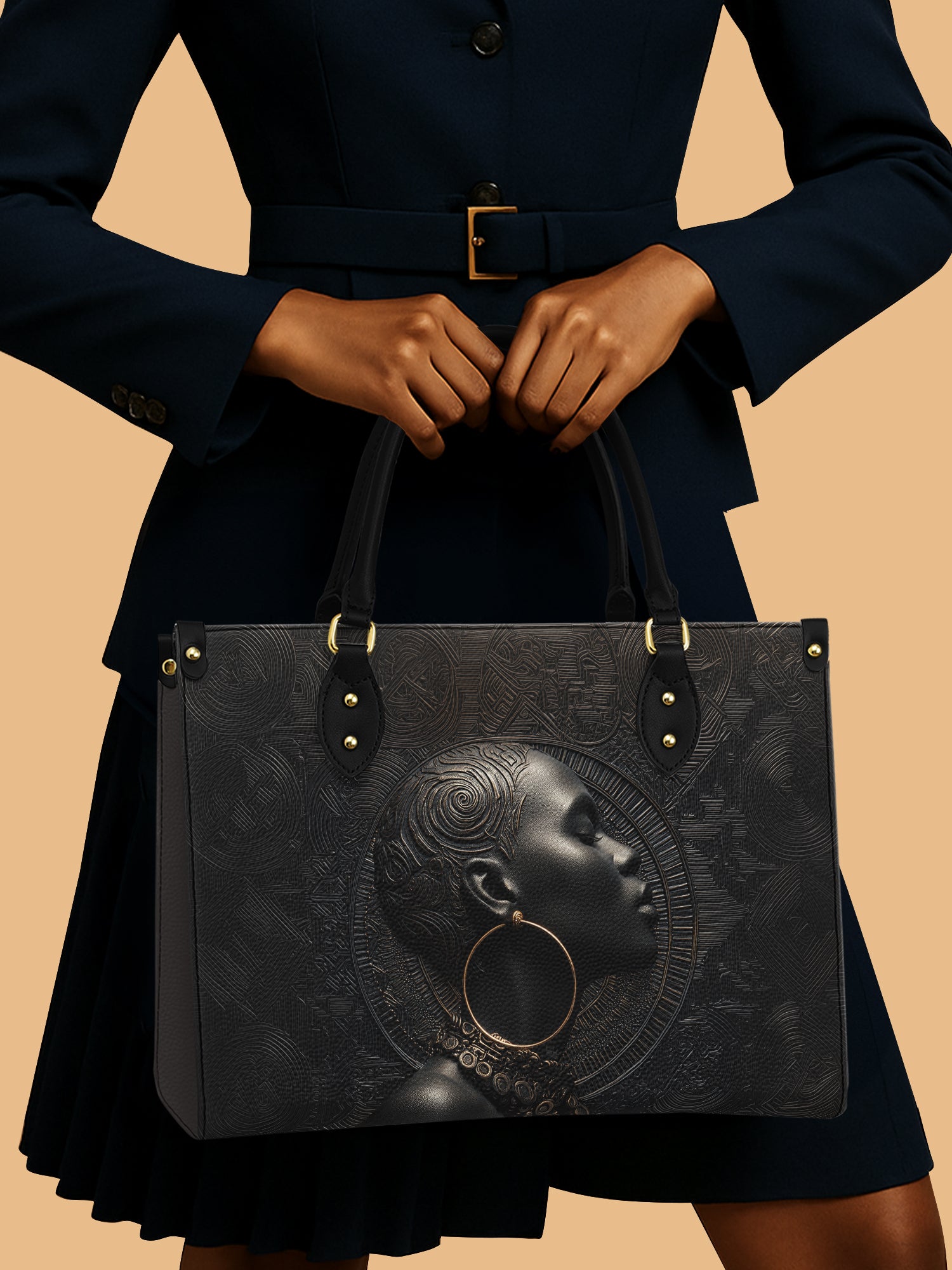 Onyx Soul Premium Leather Handbag QR0TD281