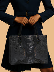 Noir Force Premium Leather Handbag QR0XD507