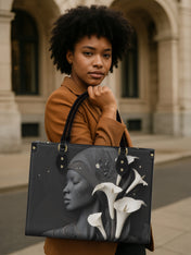 Lunar Silhouette Premium Leather Handbag QR0TD207