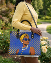 Blue Gold Legacy Premium Leather Handbag QR0TV286