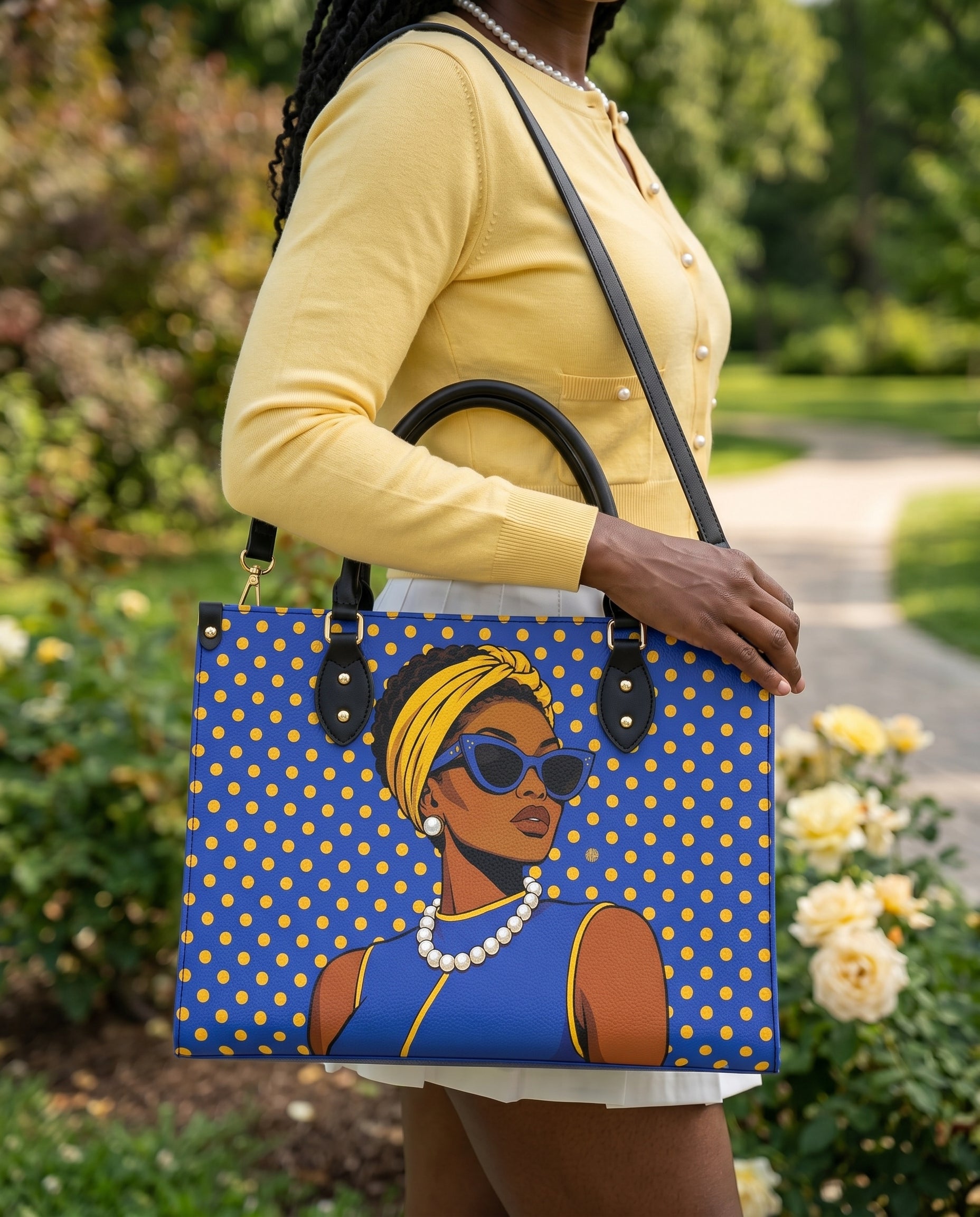 Blue Gold Legacy Premium Leather Handbag QR0TV286