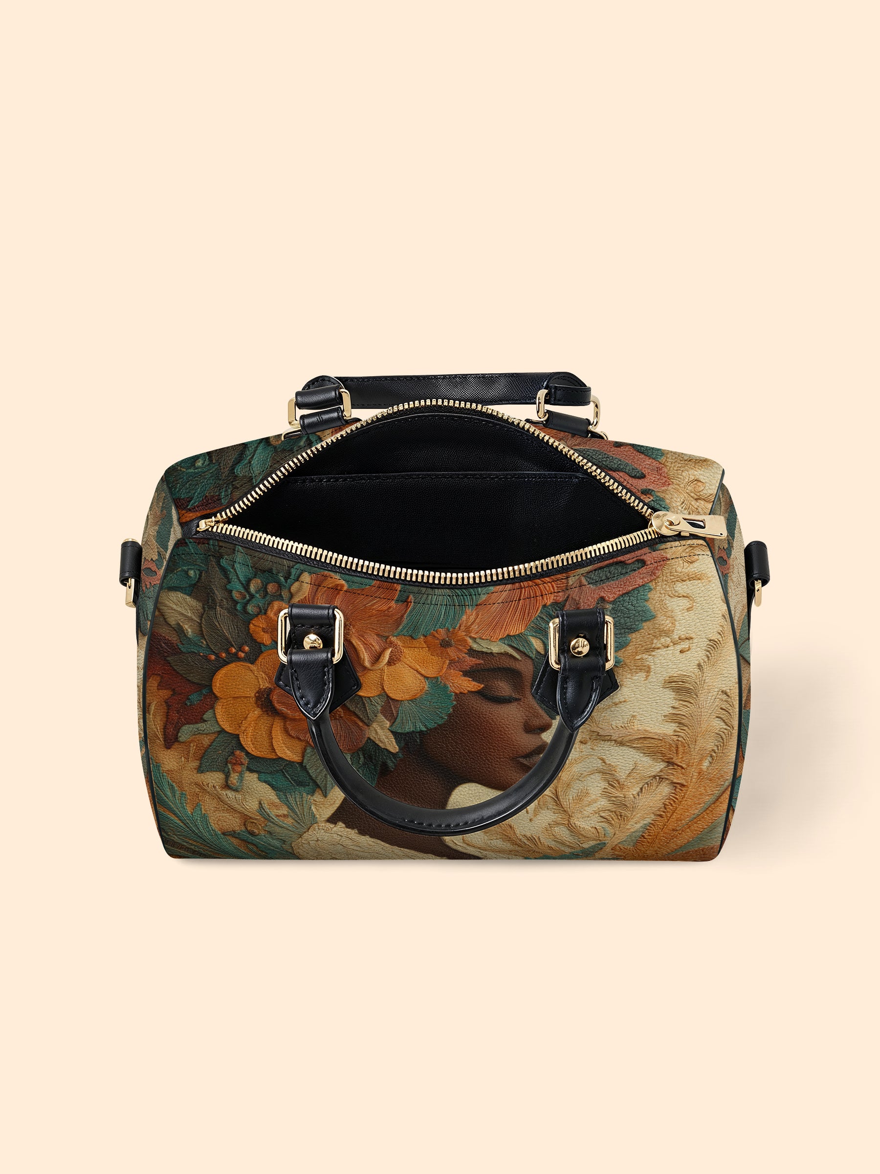 Blossom Divinity Leather Boston Bag QR0HH070