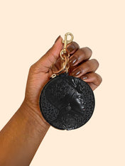 AfroGloss Leopard Circular Coin Pouch Bag Charm QR0XD463