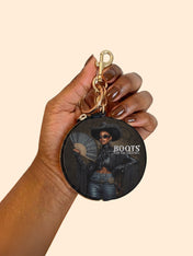 Color Strong Circular Coin Pouch Bag Charm QR0XD228