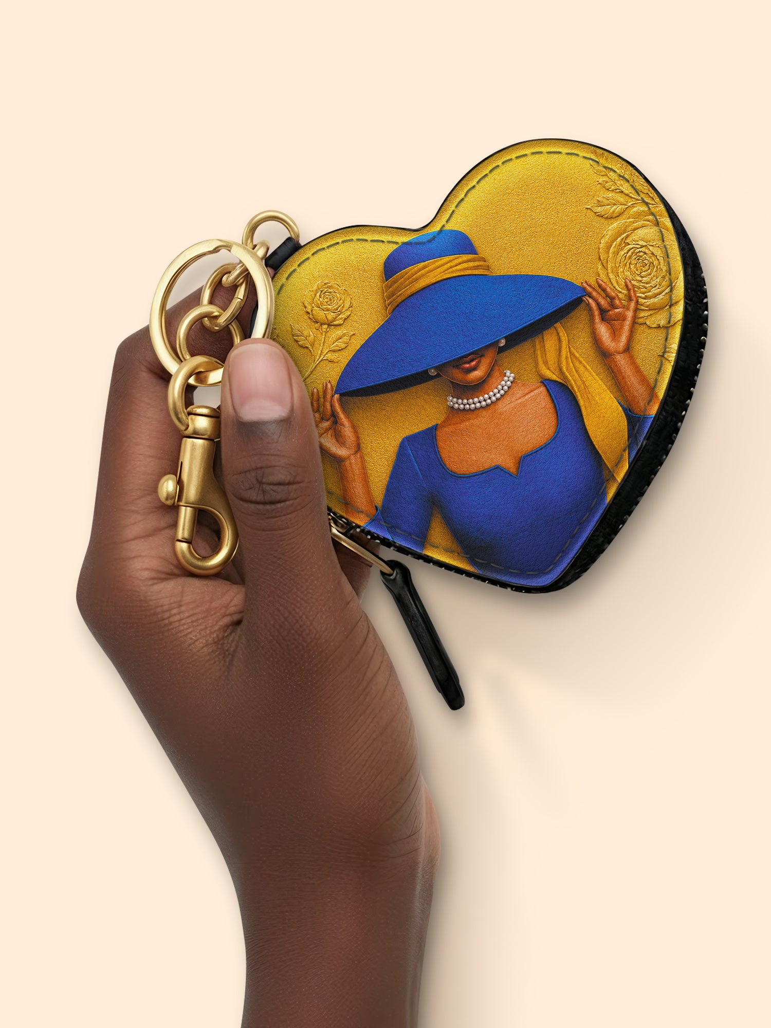 Brianna Heart Coin Pouch Bag Charm QR0TV279