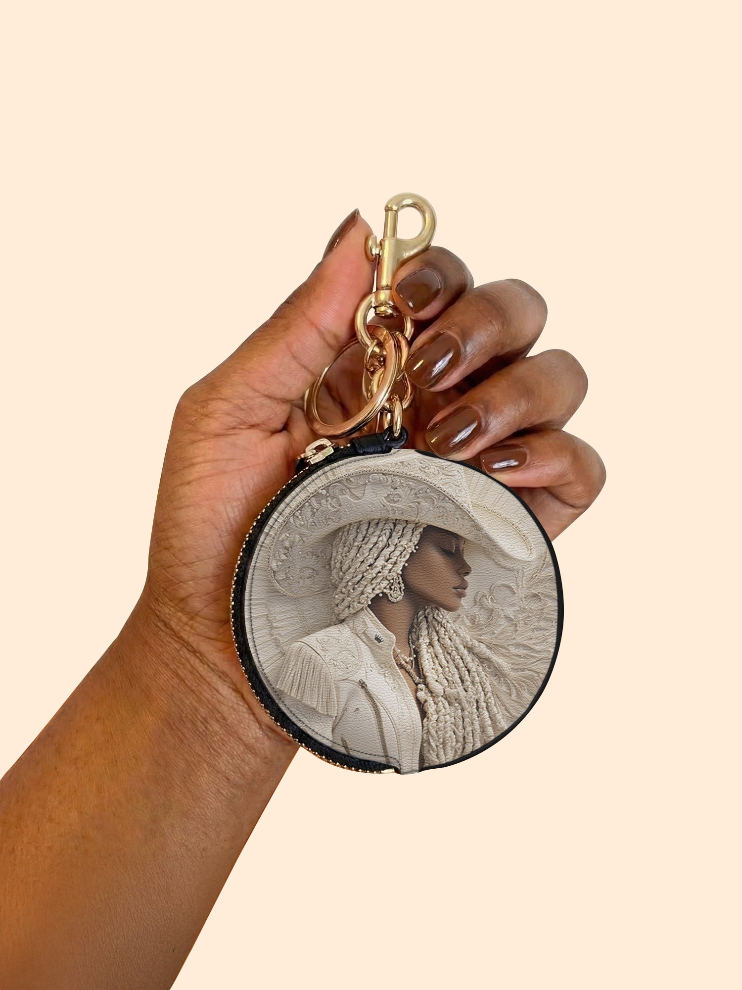 Wild Honey Circular Coin Pouch Bag Charm QR0TD447