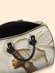 Ivory Blossom Leather Boston Bag QR0TV067