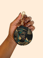 Emerald Realm Circular Coin Pouch Bag Charm QR0XD844