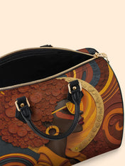Royal Vision Leather Boston Bag QR0TD313