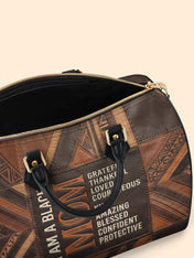 Black Mom Pride Leather Boston Bag QR0TV273