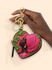 Pearl Legacy Heart Coin Pouch Bag Charm QR0TD704